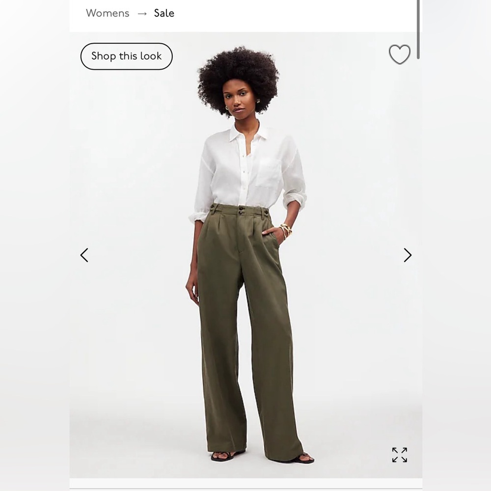 Madewell Harlow wide leg trouser pant